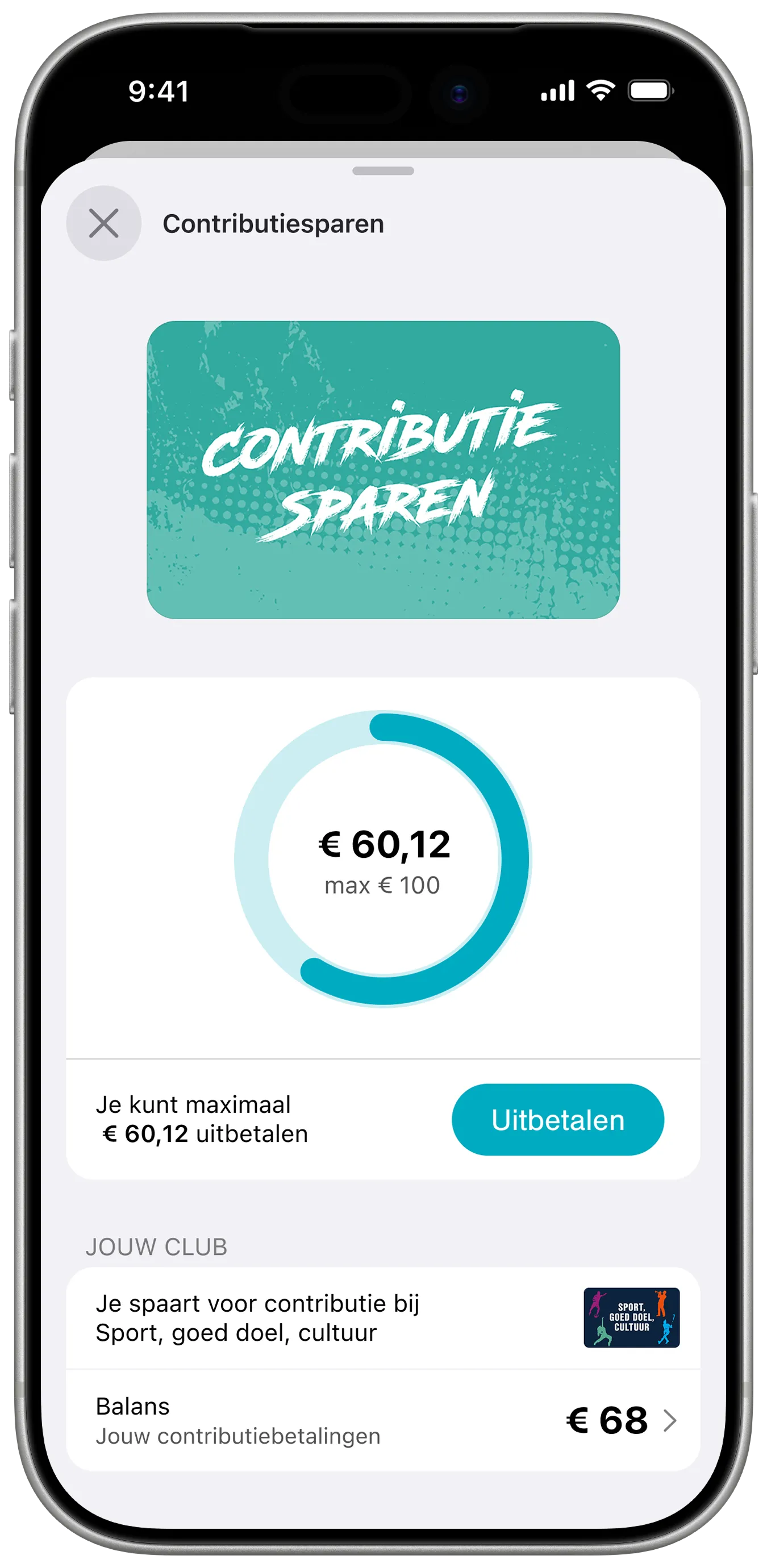 Contributie sparen